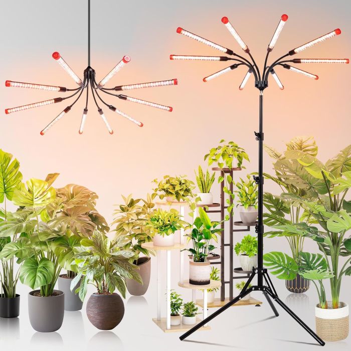 FECiDA Gamechanger 90W 10-Head Grow Light with Tripod